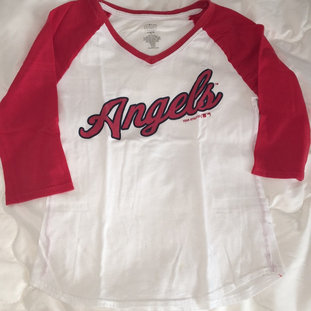 Angels Girls baseball v-neck tee!